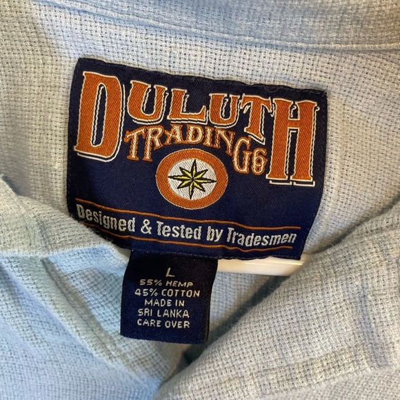 Duluth Trading Gauzy Cotton Blend Shirt Size Large - Picture 6 of 7